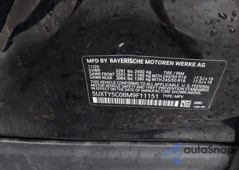 2021 BMW X3 xDrive30I from USA, damaged, VIN 5UXTY5C08M9F11151
